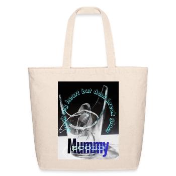 Mummy Glass  - Eco-Friendly Cotton Tote - natural - Front