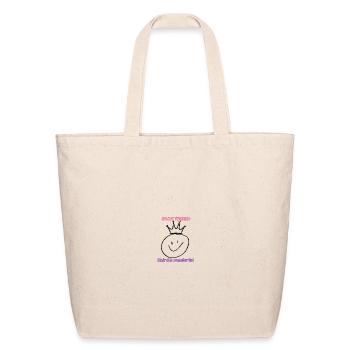 Stay Weird Smile Crown - Esthétique pastel mignonne - Sac fourre-tout en coton naturel - naturel - Devant