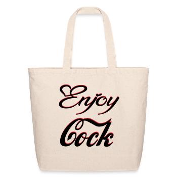 Enjoy Cock Tee MATURE shirts - Eco-Friendly Cotton Tote - natural - Front