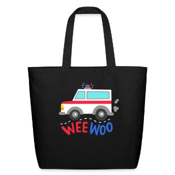 Ambulance Paramedic EMS EMT - Eco-Friendly Cotton Tote - black - Front