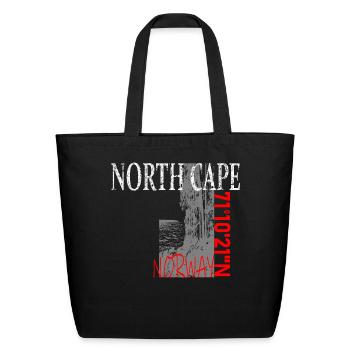 North Cape, Norway - Eco-Friendly Cotton Tote - black - Front