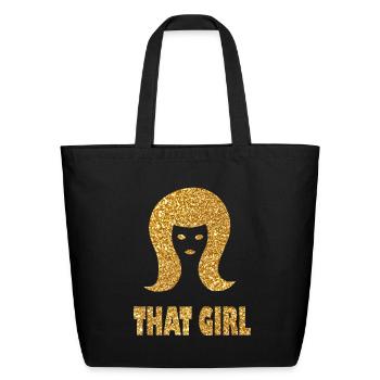 That girl - Eco-Friendly Cotton Tote - black - Front