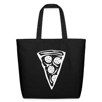 Pizza Slice - Eco-Friendly Cotton Tote - black - Front