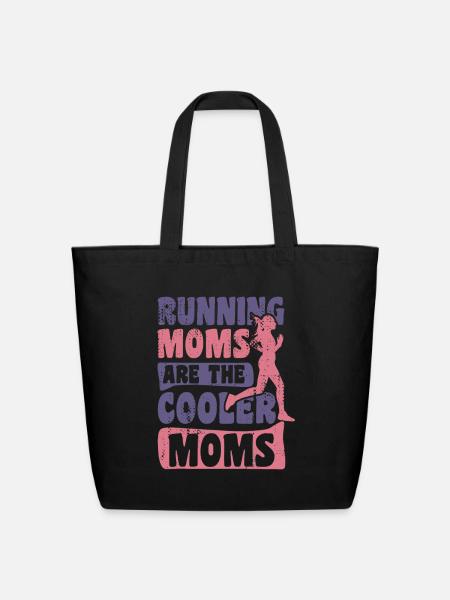 Funny Running Mama - Eco-Friendly Cotton Tote - black