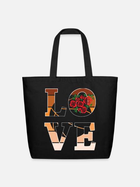 Love - Eco-Friendly Cotton Tote - black