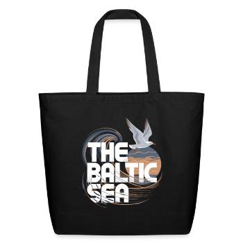  The Baltic Sea Seagull And Waves Coastal Northern - Eco-Friendly Cotton Tote - black - Front