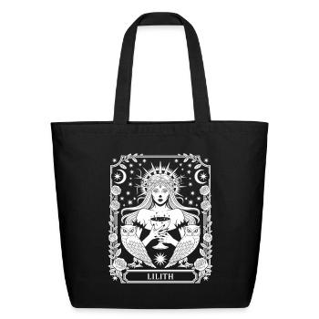 Lilith Sun Queen Emblem - Eco-Friendly Cotton Tote - black - Front
