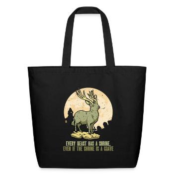 Jackalope Creature Mythological Creatures - Eco-Friendly Cotton Tote - black - Front