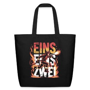  Fire Brigade Saying - 112 Emergency Call Hero In - Eco-Friendly Cotton Tote - black - Front