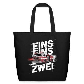  Fire Brigade Saying - 112 Emergency Call Hero In - Eco-Friendly Cotton Tote - black - Front