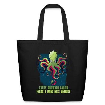 Kraken Creature Mythological Creatures - Eco-Friendly Cotton Tote - black - Front