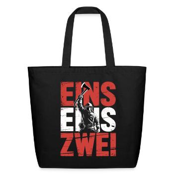  Fire Brigade Saying - 112 Emergency Call Hero In - Eco-Friendly Cotton Tote - black - Front