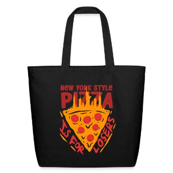 Deep Dish Pizza Chicargo - Eco-Friendly Cotton Tote - black - Front