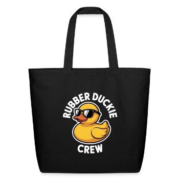 Rubber Duckie Crew Logo - Eco-Friendly Cotton Tote - black - Front