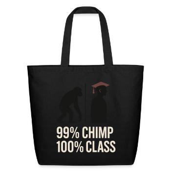 Prehistoric Homo Habilis Stone Tools - Eco-Friendly Cotton Tote - black - Front