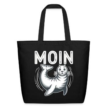 Seal Baltic Sea North Sea Moin - Eco-Friendly Cotton Tote - black - Front