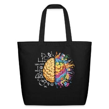 Vivid Brainstorm Canvas - Eco-Friendly Cotton Tote - black - Front