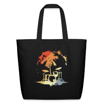 Vintage Trap Set Drawing - Eco-Friendly Cotton Tote - black - Front