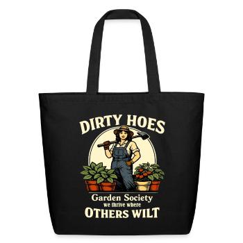 Garden Society: Thrive Where Wilt - Eco-Friendly Cotton Tote - black - Front