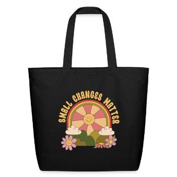 Ecologist Ecology Small Changes Matter - Eco-Friendly Cotton Tote - black - Front