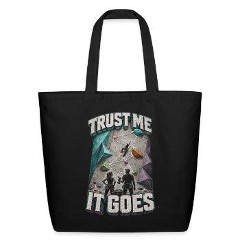 Rock Climbing Route Setter - Eco-Friendly Cotton Tote - black - Front