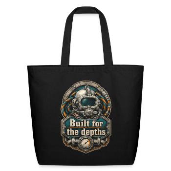 Deep sea worker Built For The Depths - Eco-Friendly Cotton Tote - black - Front
