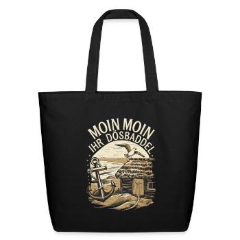  Moin Moin Ihr Döspaddel Funny Northern Germany - Eco-Friendly Cotton Tote - black - Front