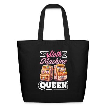 Slot Machine Queen Casino Gambling Jackpot Winner - Eco-Friendly Cotton Tote - black - Front