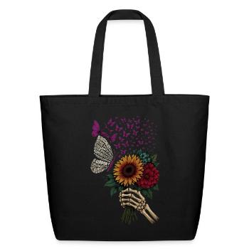 Overdose_Awareness_Graphic_Featuring_Butterflie - Eco-Friendly Cotton Tote - black - Front