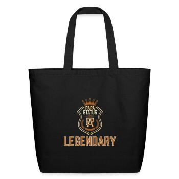 Legendary Papa Grandpa Grandfather - Eco-Friendly Cotton Tote - black - Front
