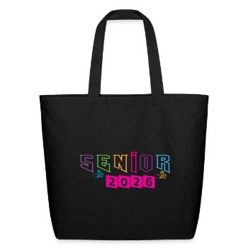 senior - Eco-Friendly Cotton Tote - black - Front