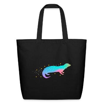 Sea Otter Gradient - Eco-Friendly Cotton Tote - black - Front
