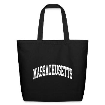 Massachusetts - Eco-Friendly Cotton Tote - black - Front