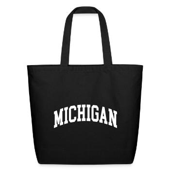 Michigan - Eco-Friendly Cotton Tote - black - Front