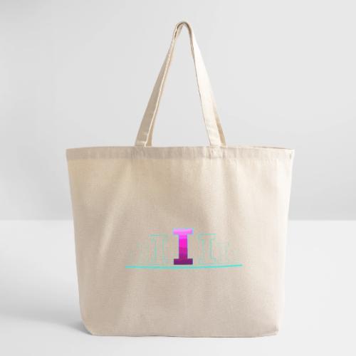 Letter I – Capital Varsity Alphabet Monogram - Eco-Friendly Cotton Tote