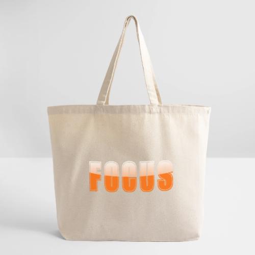 FOCUS Vibrant Orange Motivational Word Design - Eco-Friendly Cotton Tote