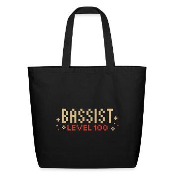 Bassist Level 100 - Eco-Friendly Cotton Tote - black - Front