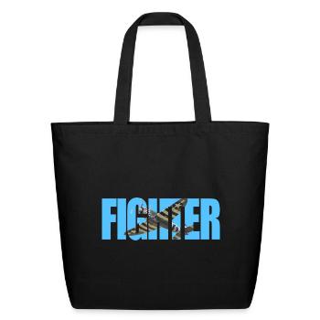 P-47 Thunderbolt - Eco-Friendly Cotton Tote - black - Front