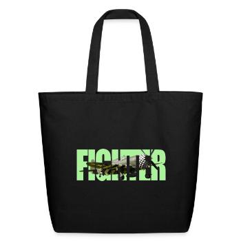 Fighter P-47 Thunderbolt - Eco-Friendly Cotton Tote - black - Front