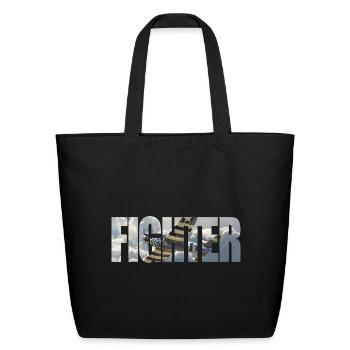 Fighter P-47 Thunderbolt - Eco-Friendly Cotton Tote - black - Front