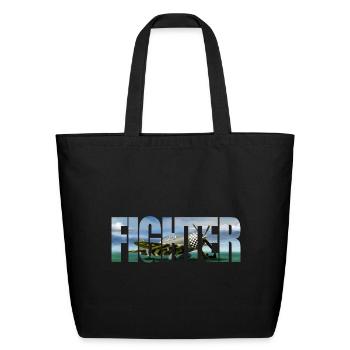 Fighter P-47 Thunderbolt - Eco-Friendly Cotton Tote - black - Front