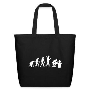 Evolution Computer - Eco-Friendly Cotton Tote - black - Front