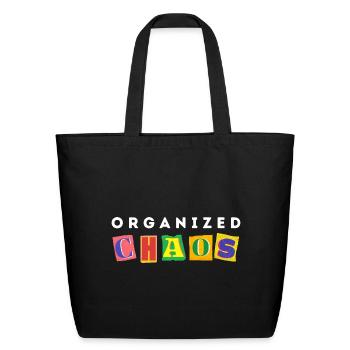 ORGANIZED CHAOS - Eco-Friendly Cotton Tote - black - Front