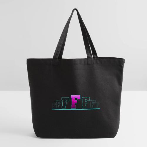 Letter F – Capital Varsity Alphabet Monogram - Eco-Friendly Cotton Tote
