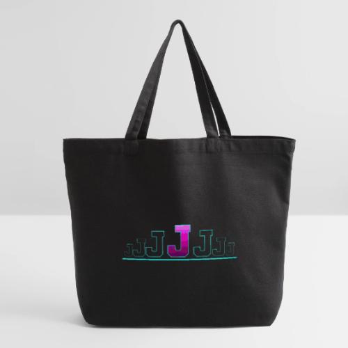 Letter J – Capital Varsity Alphabet Monogram - Eco-Friendly Cotton Tote