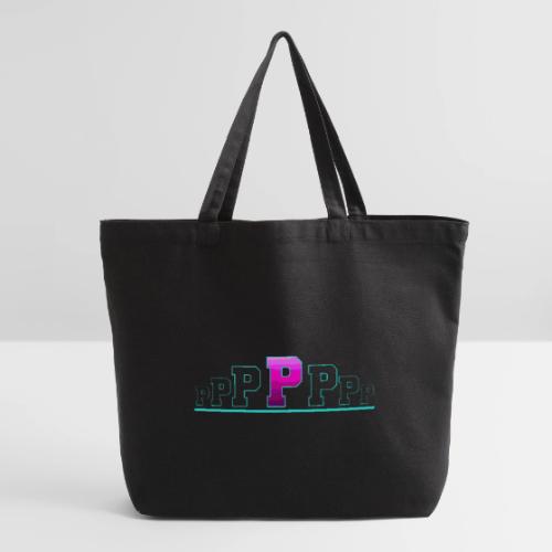 Letter P – Capital Varsity Alphabet Monogram - Eco-Friendly Cotton Tote