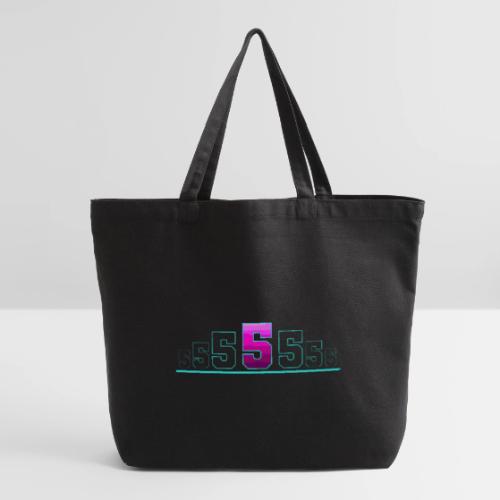 Number 5 in Magenta: Varsity Font - Eco-Friendly Cotton Tote