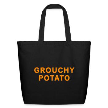Grouchy Potato Bold Orange - Eco-Friendly Cotton Tote - black - Front
