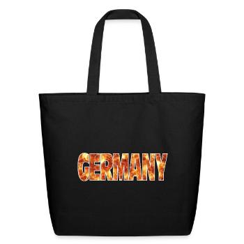 Germany - Eco-Friendly Cotton Tote - black - Front