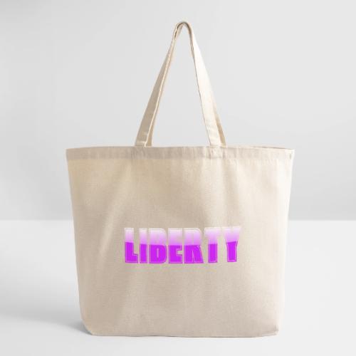 Liberty Typography Graphic Design - Eco-Friendly Cotton Tote
